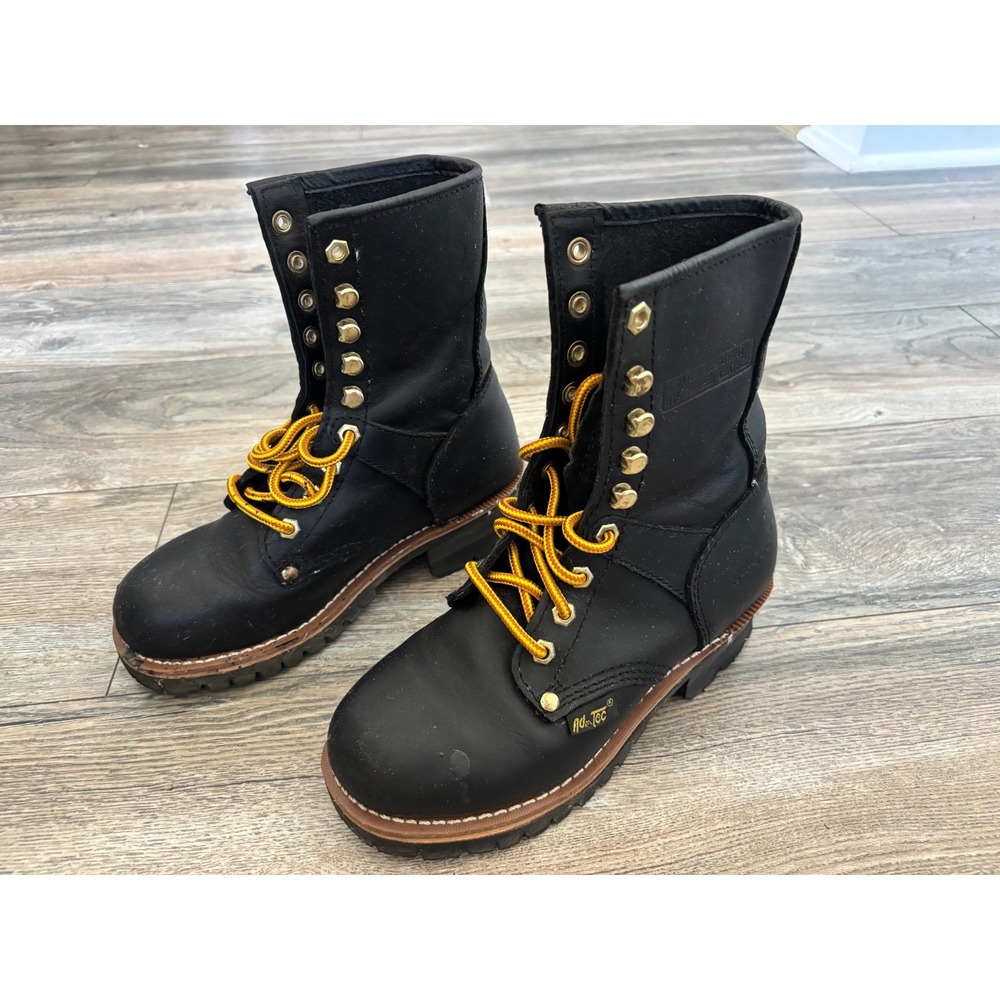 AdTec Leather Logger Boot 6.5 M Soft Toe Gorpcore Americana Cabin Lace Up Work
